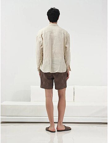 Chemise en lin boutonnée oversize giesto