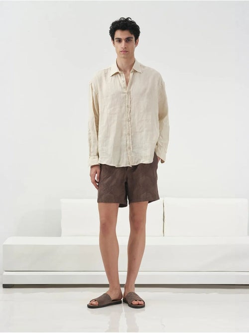 Chemise en lin boutonnée oversize giesto - Kiabi Chemise en lin boutonnée oversize giesto - Kiabi