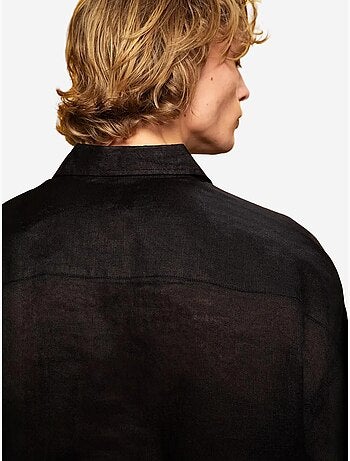 Chemise en lin coupe classique avec fermeture à boutons giesto