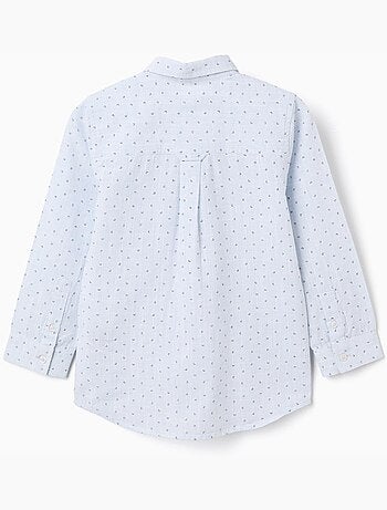 Chemise en lin et coton à motif de cercles
