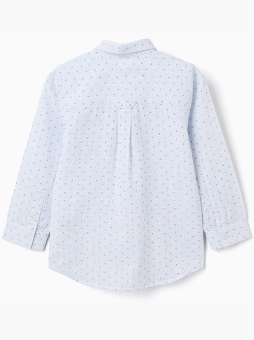 Chemise en lin et coton à motif de cercles - Kiabi