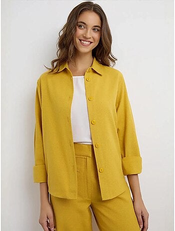 Chemise en lin mélangé