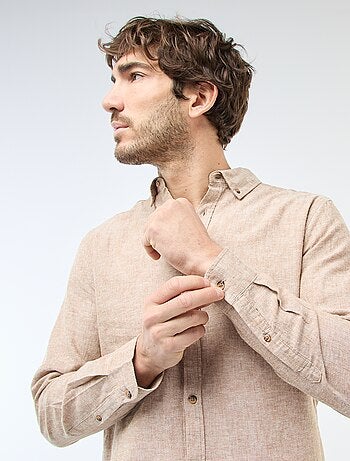 Chemise en lin mélangé