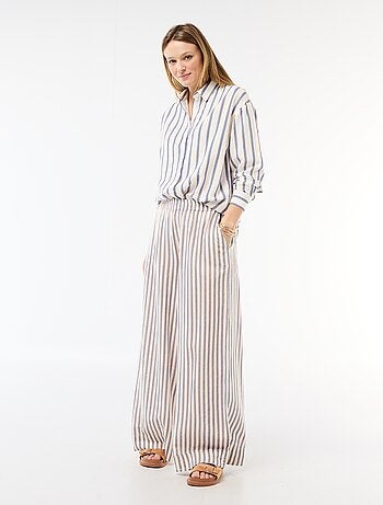 Chemise en lin mélangé
