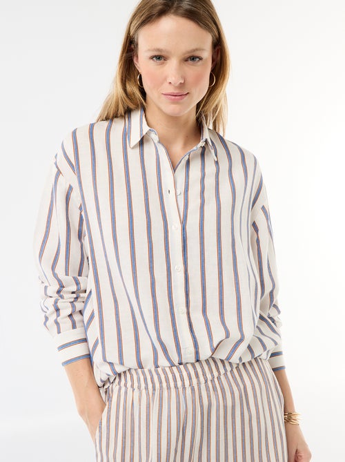 Chemise en lin mélangé - Kiabi