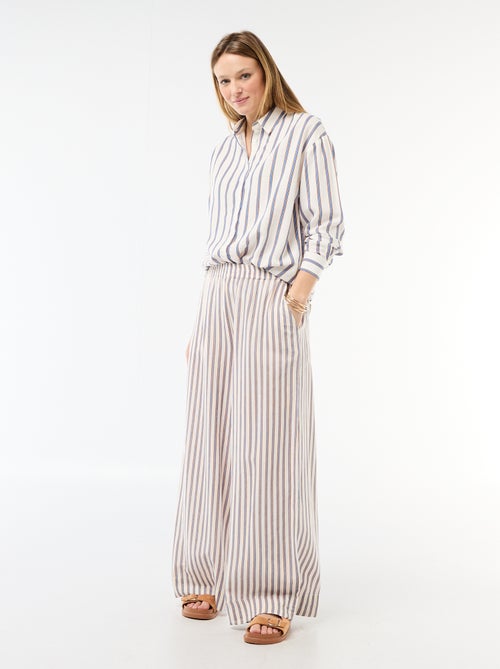 Chemise en lin mélangé - Kiabi