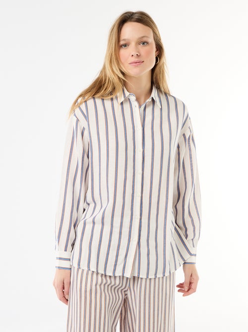 Chemise en lin mélangé - Kiabi