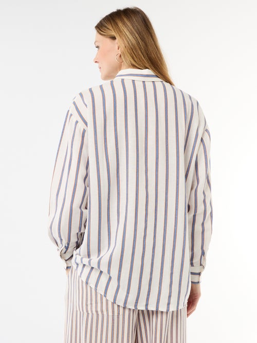 Chemise en lin mélangé - Kiabi