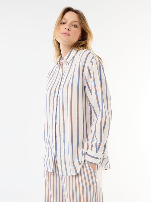 Chemise en lin mélangé - Kiabi