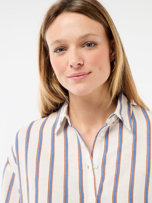 Chemise en lin mélangé - Kiabi