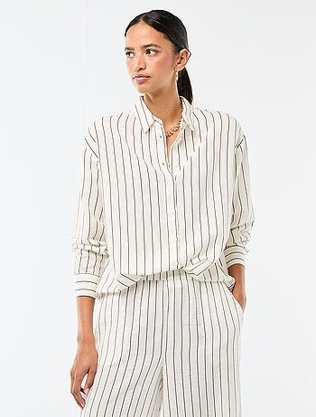 Chemise en lin mélangé