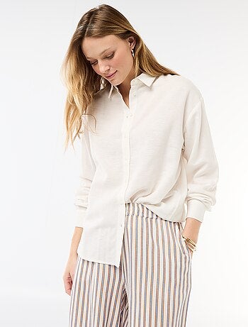 Chemise en lin mélangé
