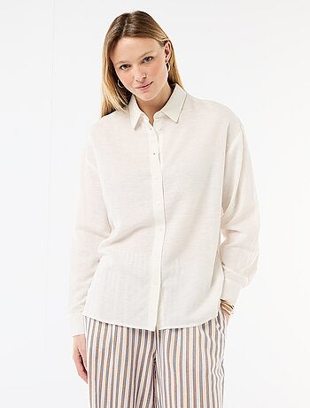 Chemise en lin mélangé