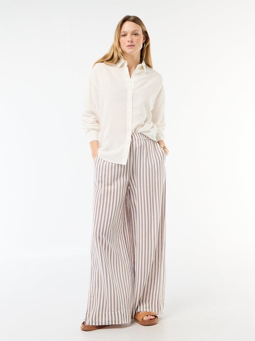Chemise en lin mélangé - Kiabi