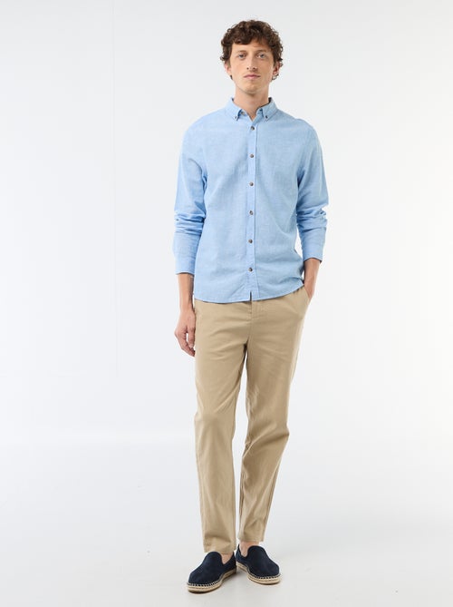 Chemise en lin mélangé - Kiabi