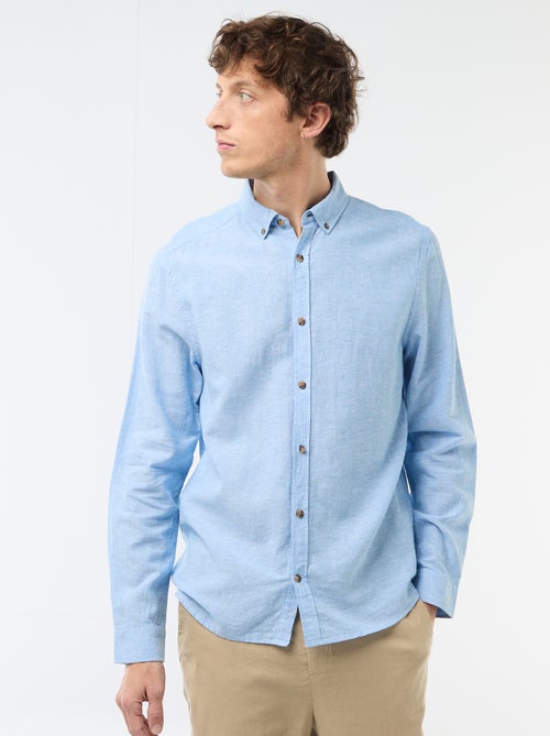 Chemise en lin mélangé - Kiabi