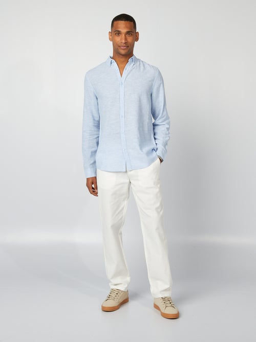 Chemise en lin mélangé - Kiabi