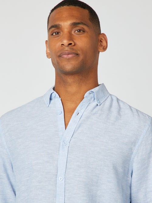 Chemise en lin mélangé - Kiabi