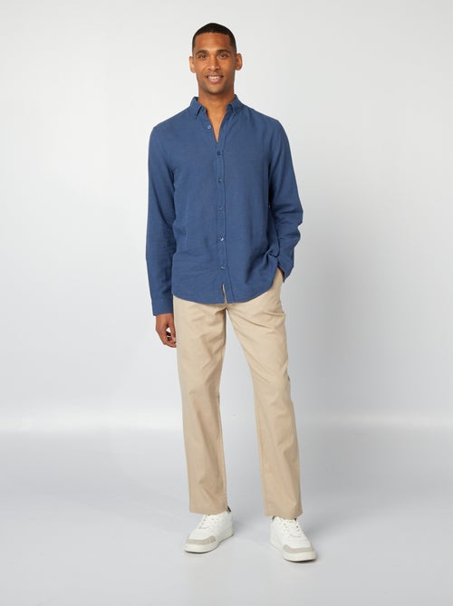 Chemise en lin mélangé - Kiabi