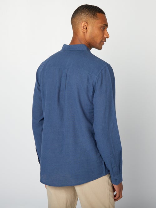 Chemise en lin mélangé - Kiabi