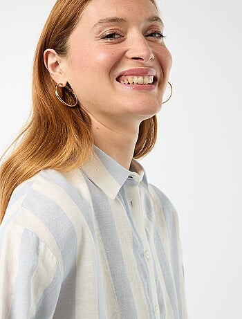 Chemise en lin mélangé