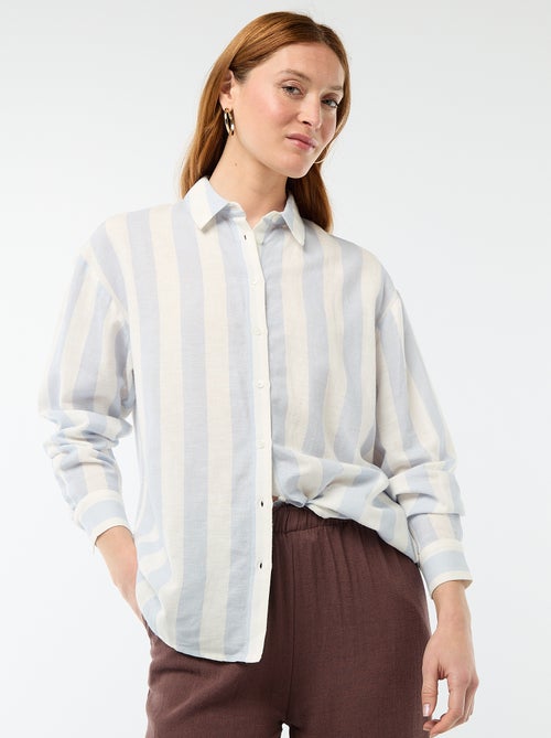 Chemise en lin mélangé - Kiabi