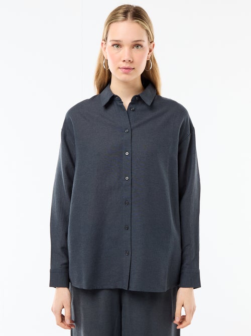 Chemise en lin mélangé - Kiabi