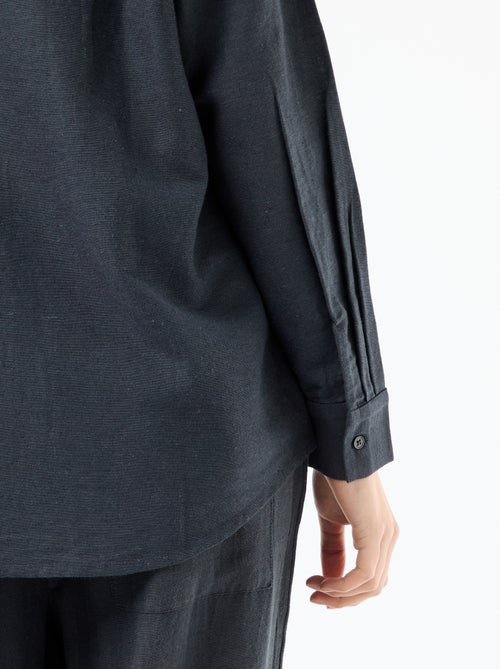 Chemise en lin mélangé - Kiabi