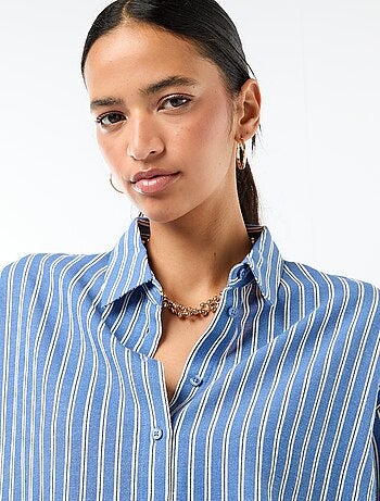 Chemise en lin mélangé