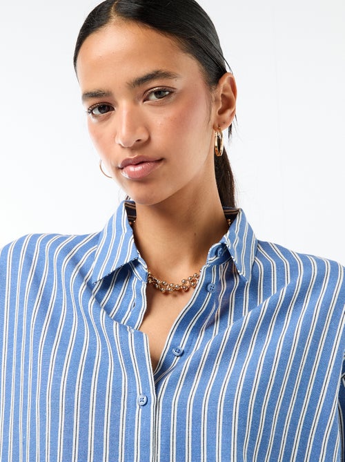 Chemise en lin mélangé - Kiabi