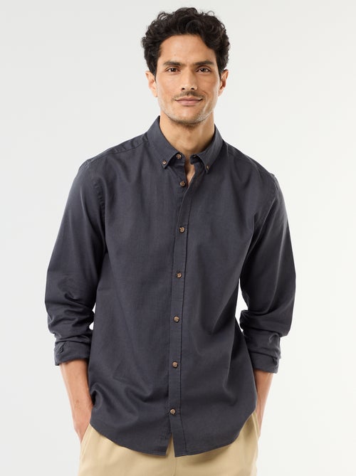 Chemise en lin mélangé - Kiabi
