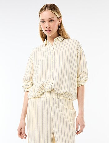 Chemise en lin mélangé