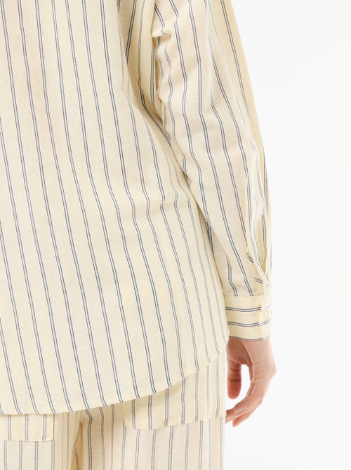 Chemise en lin mélangé - Kiabi