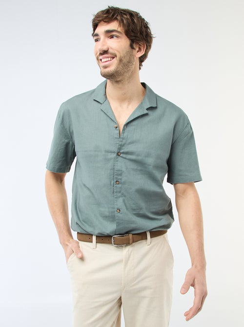 Chemise en lin mélangé - Kiabi