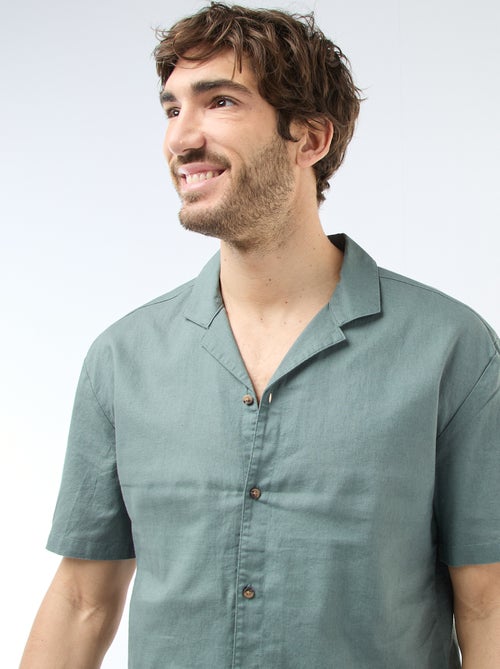 Chemise en lin mélangé - Kiabi
