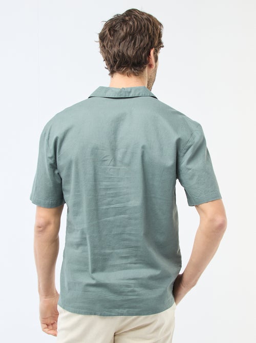 Chemise en lin mélangé - Kiabi