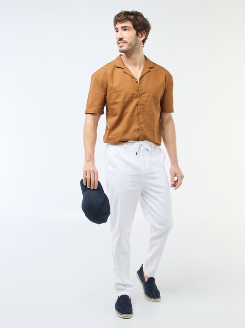 Chemise en lin mélangé - Kiabi