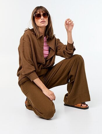Chemise en lin mélangé