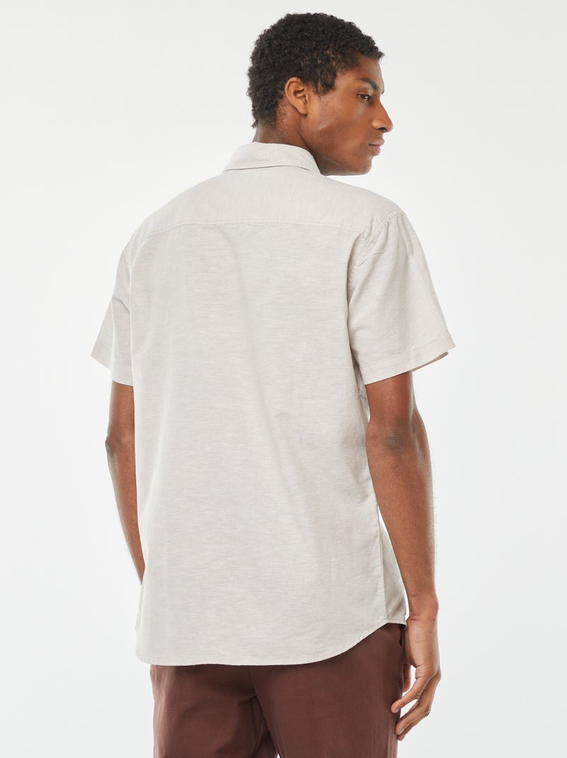 Chemise en lin mélangé 'Produkt' BEIGE - Kiabi