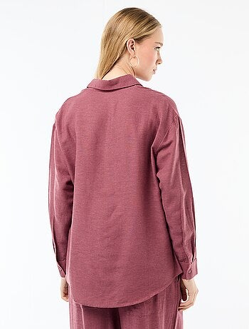 Chemise en lin mélangé