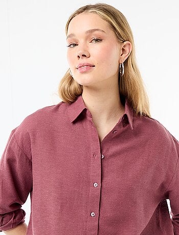 Chemise en lin mélangé