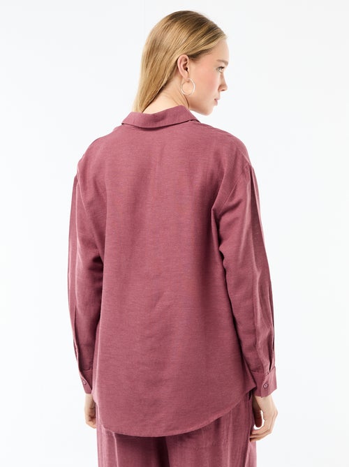Chemise en lin mélangé - Kiabi