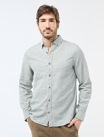 Chemise en lin mélangé