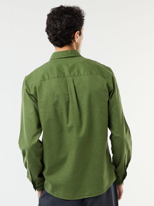 Chemise en lin mélangé - Kiabi