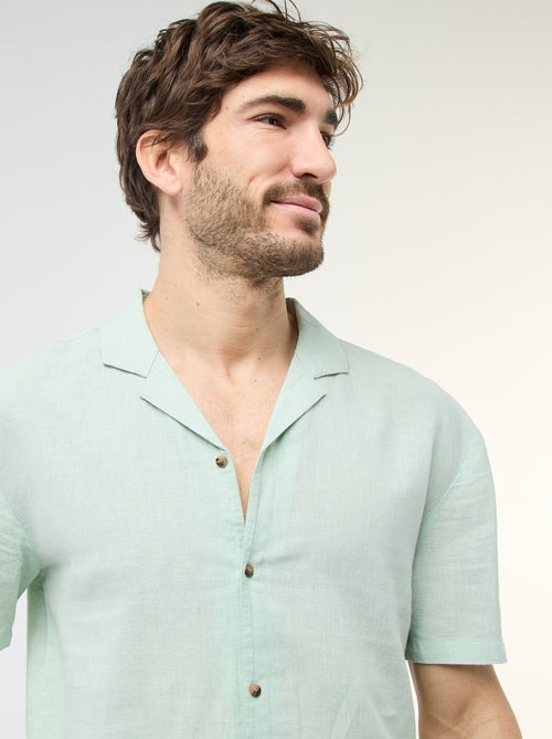 Chemise en lin mélangé - Kiabi