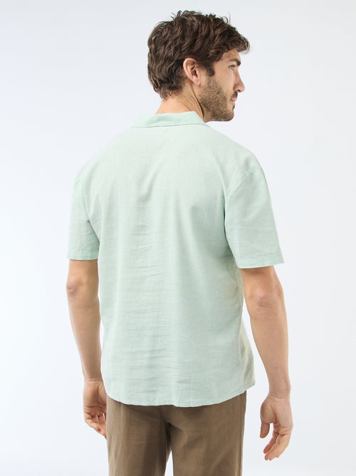 Chemise en lin mélangé - Kiabi