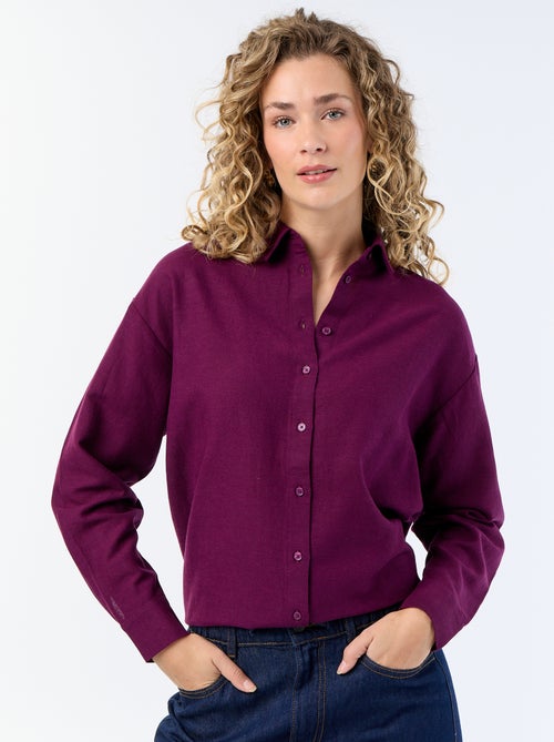 Chemise en lin mélangé - Kiabi