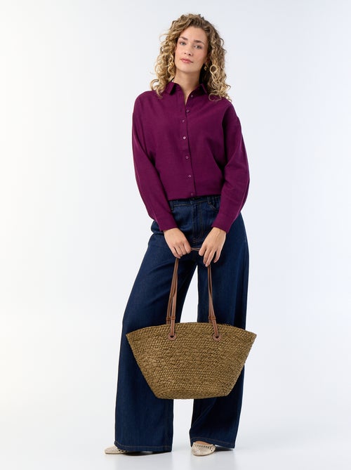 Chemise en lin mélangé - Kiabi