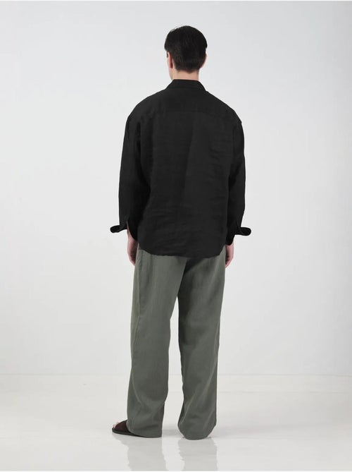 Chemise en lin oversize à boutons giesto - Kiabi Chemise en lin oversize à boutons giesto - Kiabi