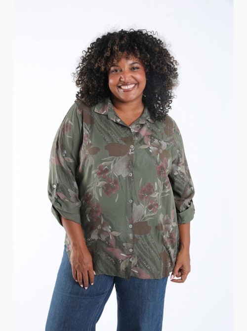Chemise en lyocel imprimé fleuri PAPRIKA - Kiabi